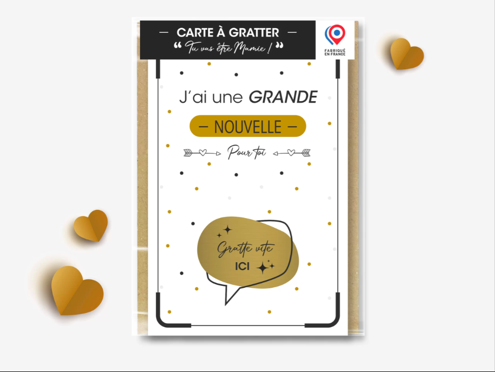 Annonce grossesse mamie – Carte à gratter