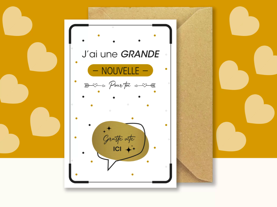 Annonce grossesse mamie – Carte à gratter