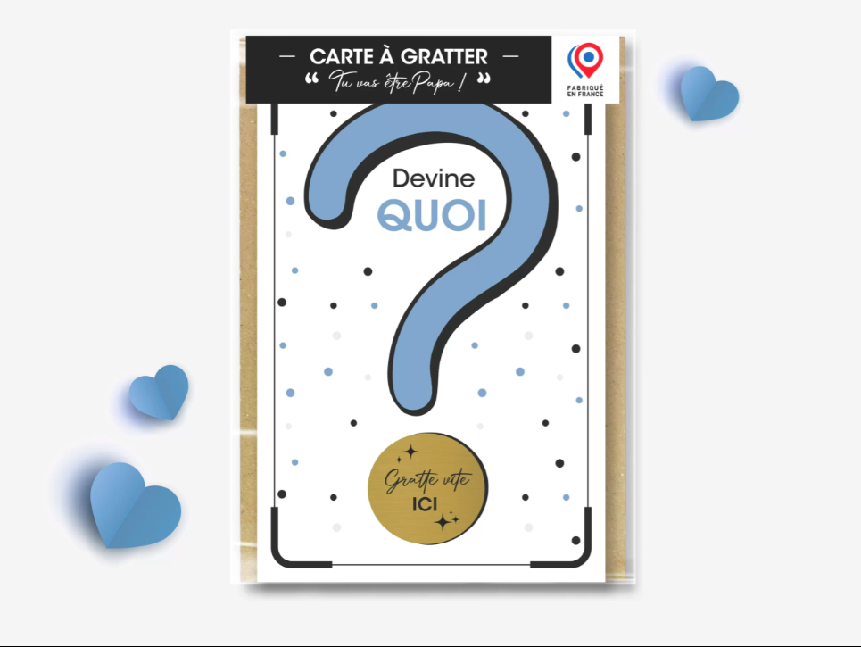 Annonce grossesse papa – Carte à gratter