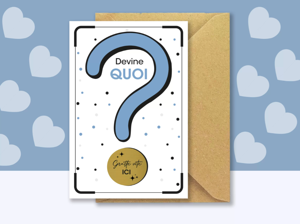 Annonce grossesse papa – Carte à gratter