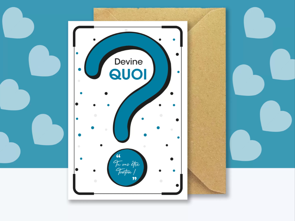Annonce grossesse tonton – Carte à gratter