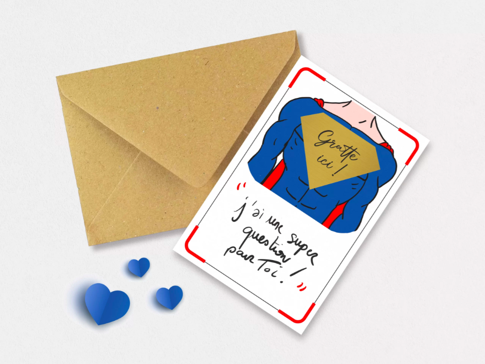 Annonce super parrain – carte à gratter