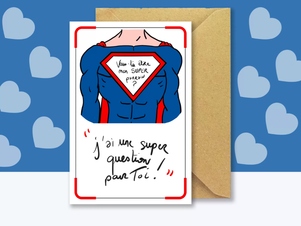 Annonce super parrain – carte à gratter