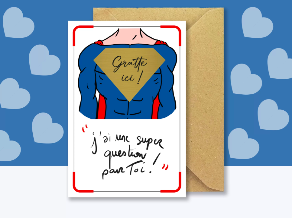 Annonce super parrain – carte à gratter