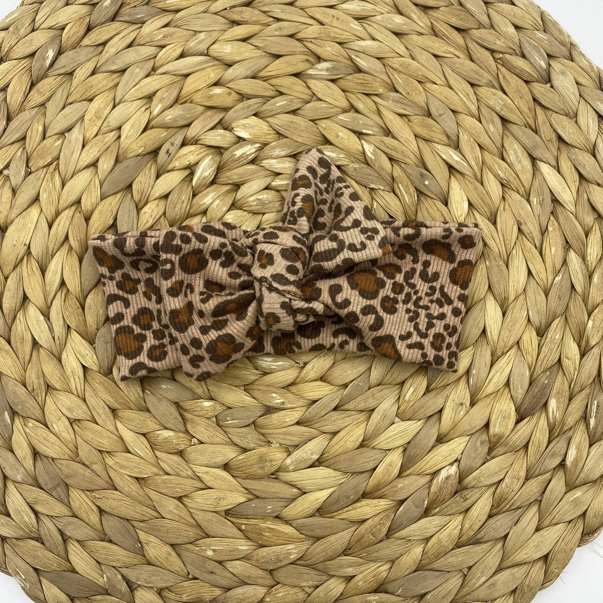 Bandeau réglable léopard côtelé – création française