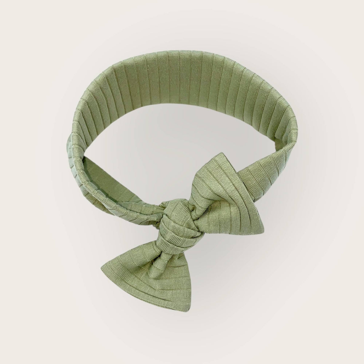 Bandeau en jersey côtelé – Réglable – Olive