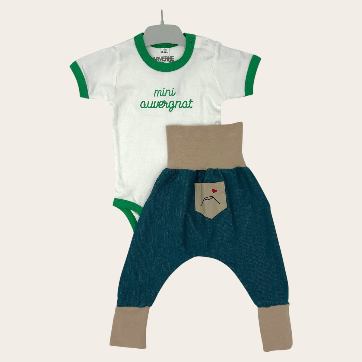 Ensemble body et sarouel auvergnat bébé