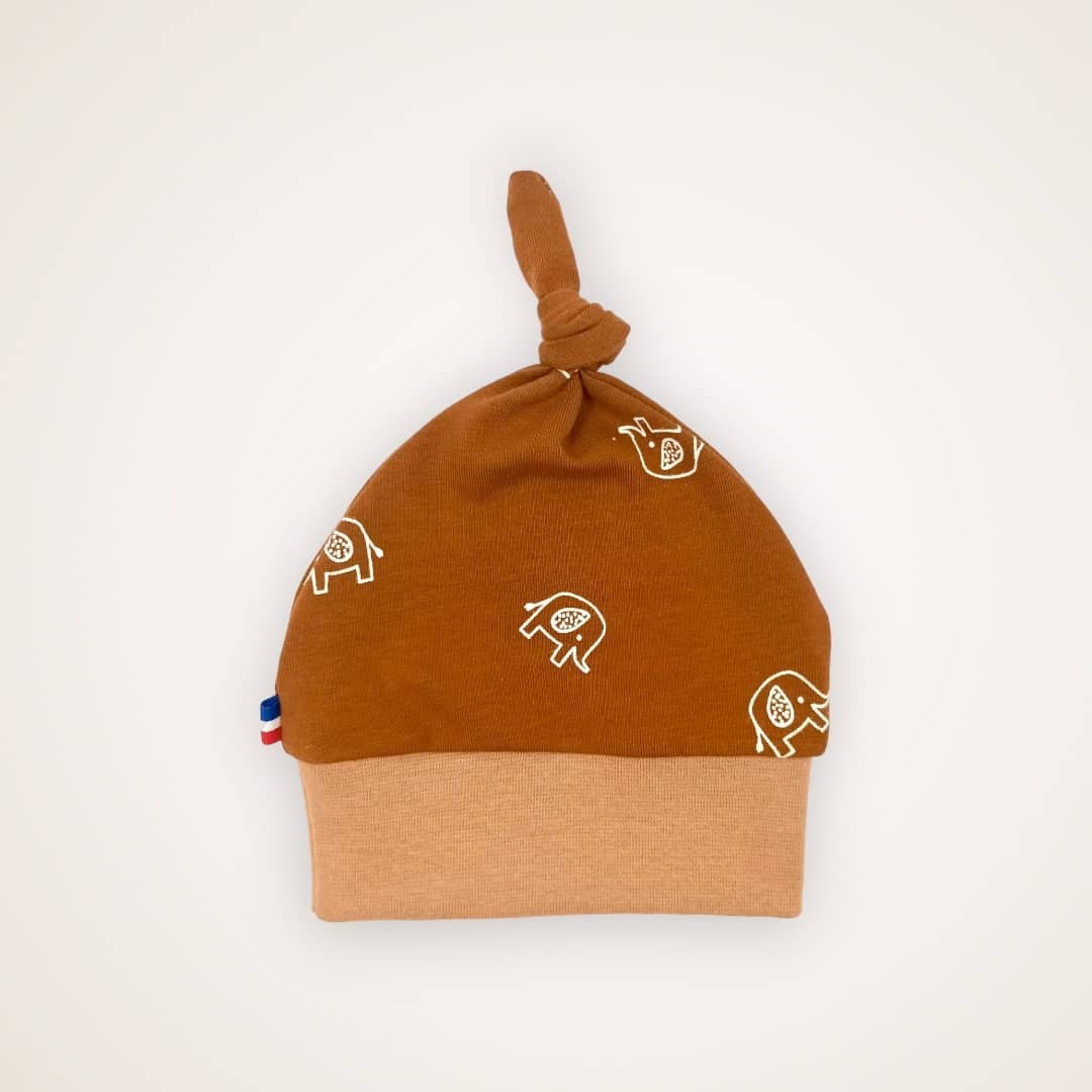 Bonnet avec noeud décoratif bébé et enfant Made In France