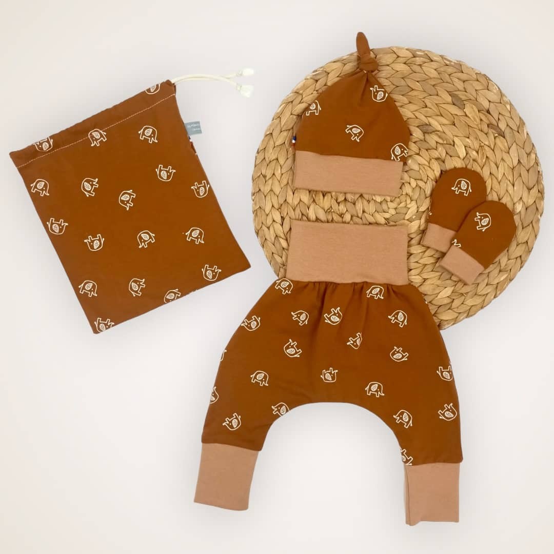 Bonnet avec noeud décoratif bébé et enfant Made In France