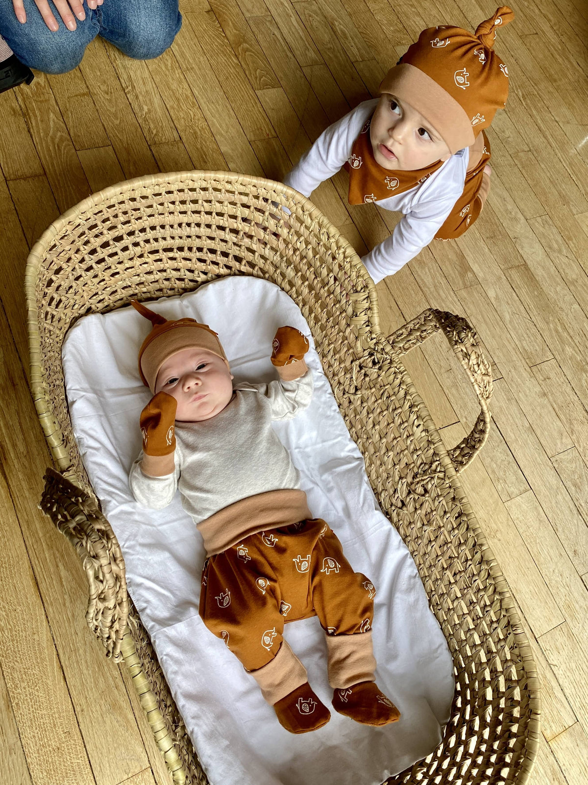 Bonnet avec noeud décoratif bébé et enfant Made In France