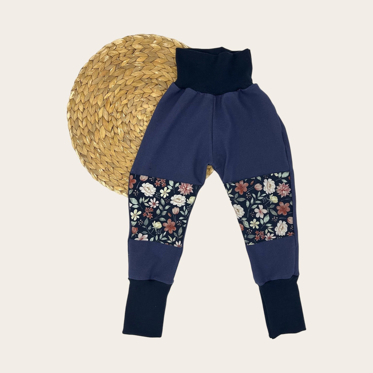 Pantalon évolutif genoux renforcés pour bébés, enfants, fait main