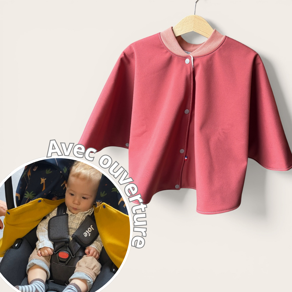 Poncho avec ouverture spécial voiture approuvé par Sécurange - Ombelline
