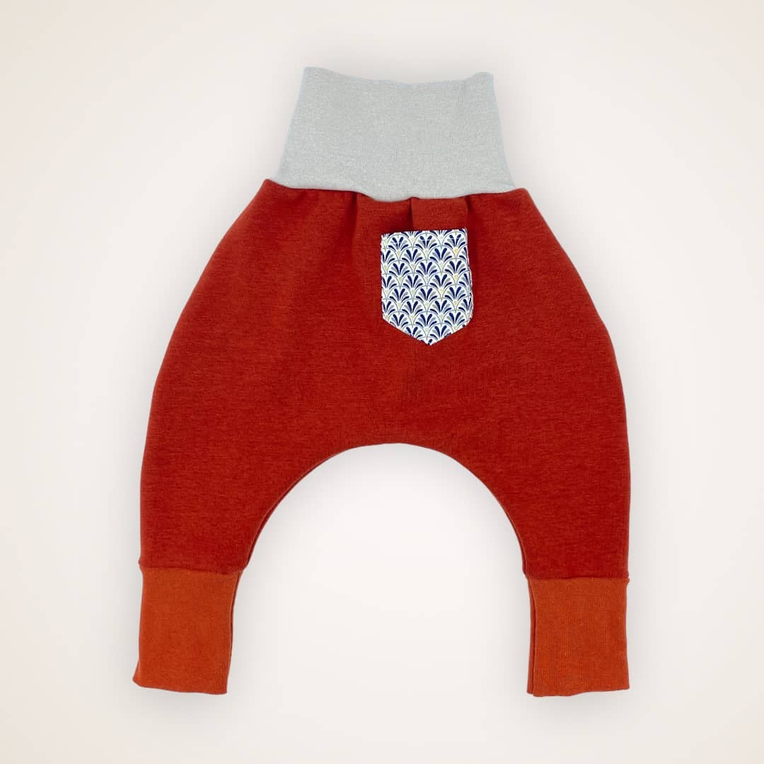 Sarouel hiver bébé molletonné, confection artisanale à Clermont-Ferrand