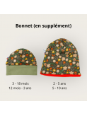 Bonnet hiver bébé en tissu molleton doux