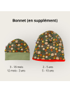 Bonnet hiver bébé en tissu molleton doux