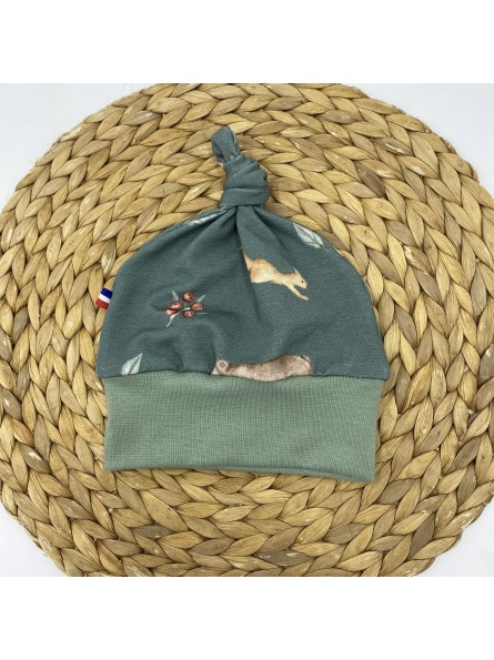Bonnet avec noeud  décoratif bébé et enfant Made In France