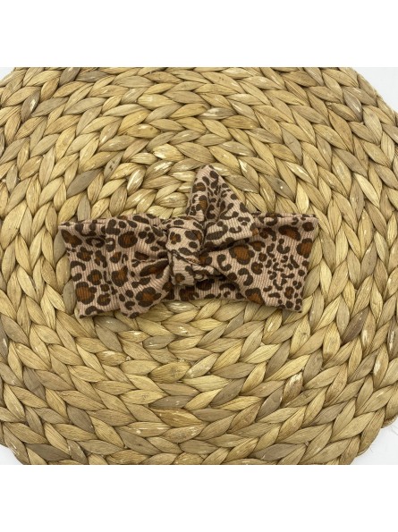 Bandeau réglable léopard côtelé – création française