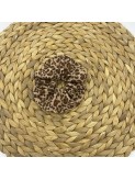 Chouchou en tissu côtelé léopard, accessoire cheveux