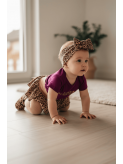 Bandeau réglable léopard côtelé – création française