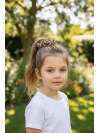 Chouchou en tissu côtelé léopard, accessoire cheveux