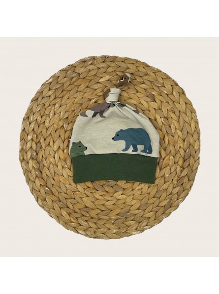 Bonnet enfant avec nœud décoratif, création artisanale