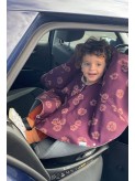 Poncho bébé de voiture, remplace le manteau. Fabriqué en France avec Securange.