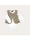 Gilet sans manches enfant doublé en jersey avec body