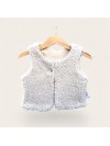 Gilet de berger sans manches bébé en fausse fourrure