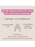 Sarouel évolutif qui grandit avec l'enfant/bébé