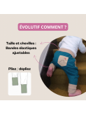 Sarouel évolutif qui grandit avec l'enfant/bébé