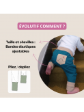 Sarouel évolutif qui grandit avec l'enfant/bébé