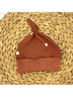 Bonnet enfant avec nœud décoratif, création artisanale