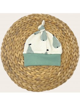 Bonnet enfant avec nœud décoratif, création artisanale