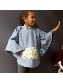 poncho bébé moelleux avec poche kangourou