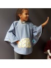 poncho bébé moelleux avec poche kangourou