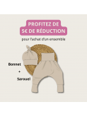 Sarouel mi-saison fait en France, avec le bonnet