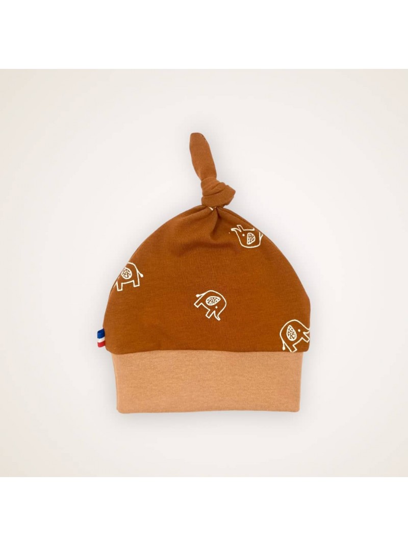 Bonnet avec noeud décoratif bébé et enfant Made In France