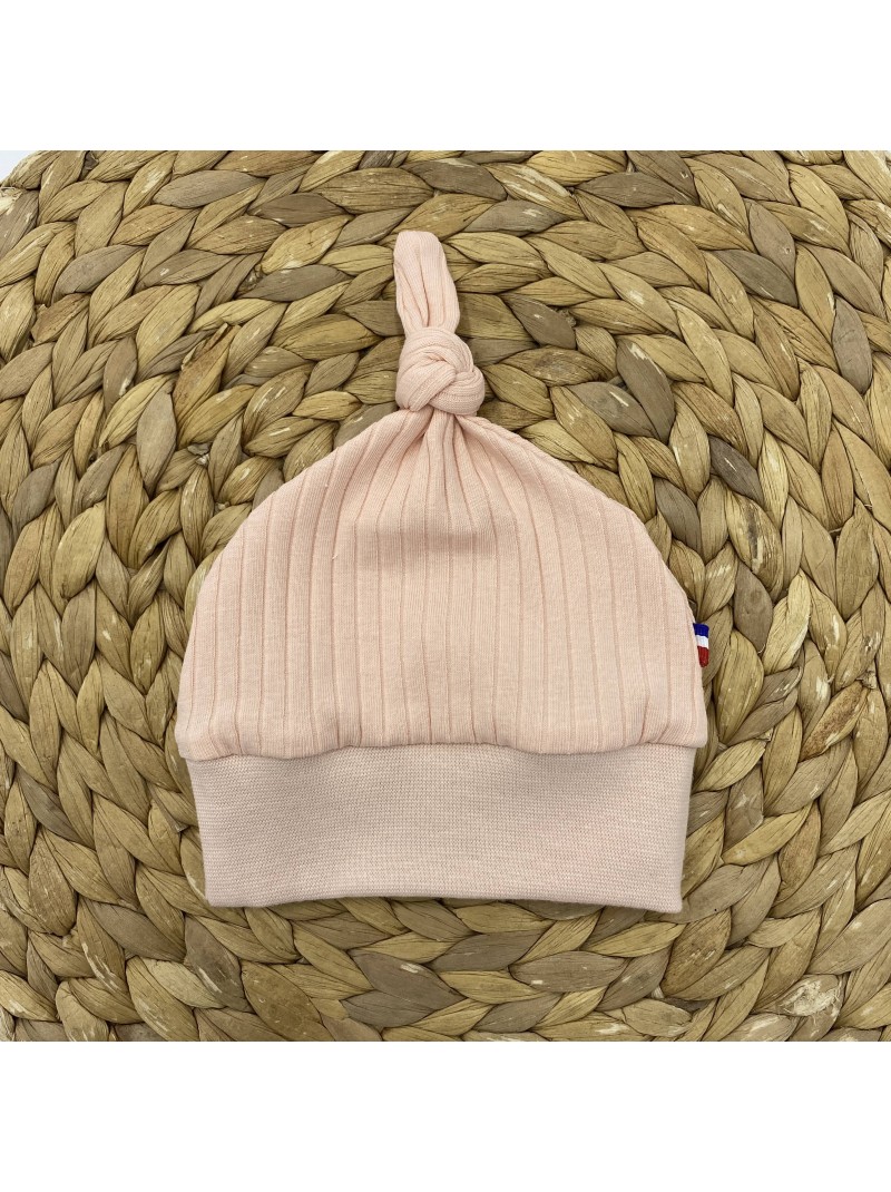 Bonnet avec noeud  décoratif bébé et enfant Made In France