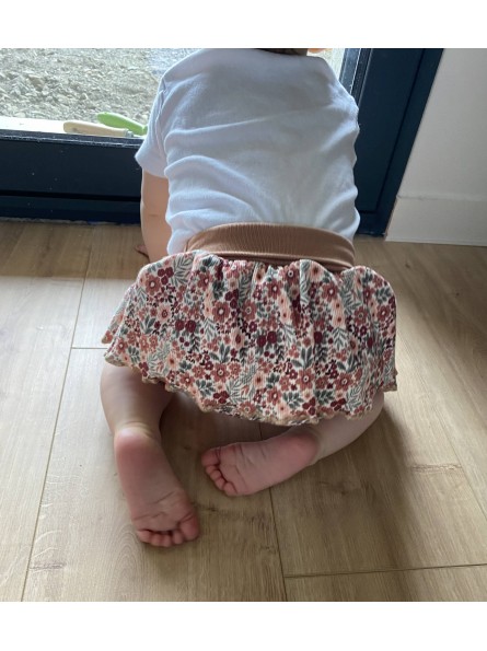 Bloomer avec jupette bébé fait en France