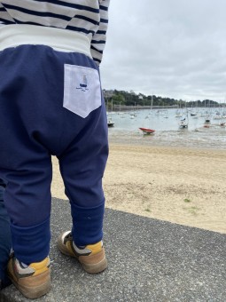 Sarouel évolutif en tissu souple, fabrication locale