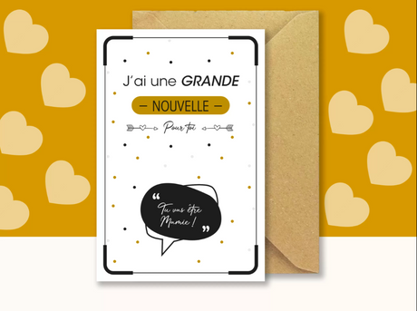 Annonce grossesse mamie – Carte à gratter