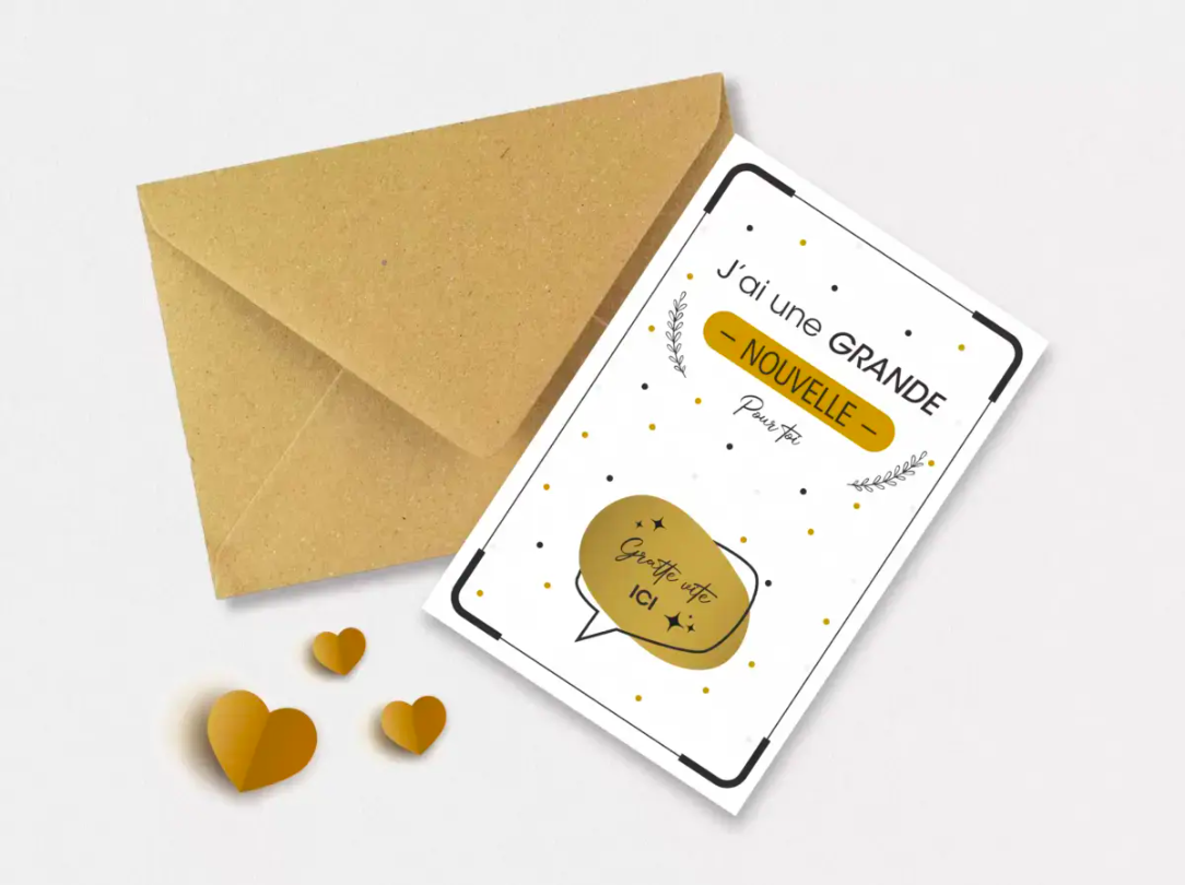 Annonce grossesse papy – Carte à gratter