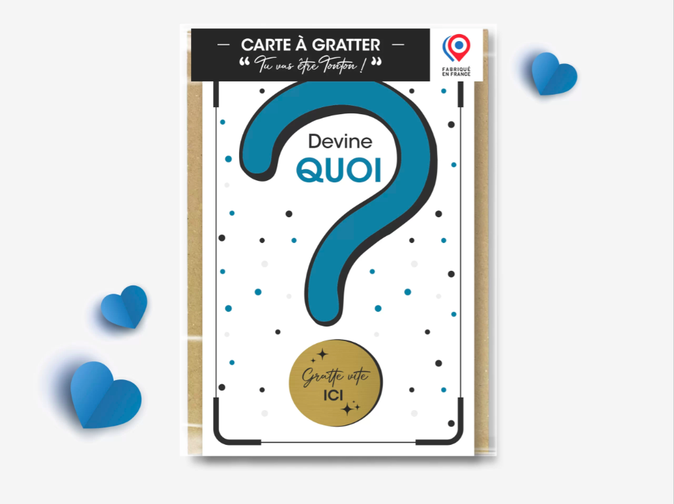 Annonce grossesse tonton – Carte à gratter