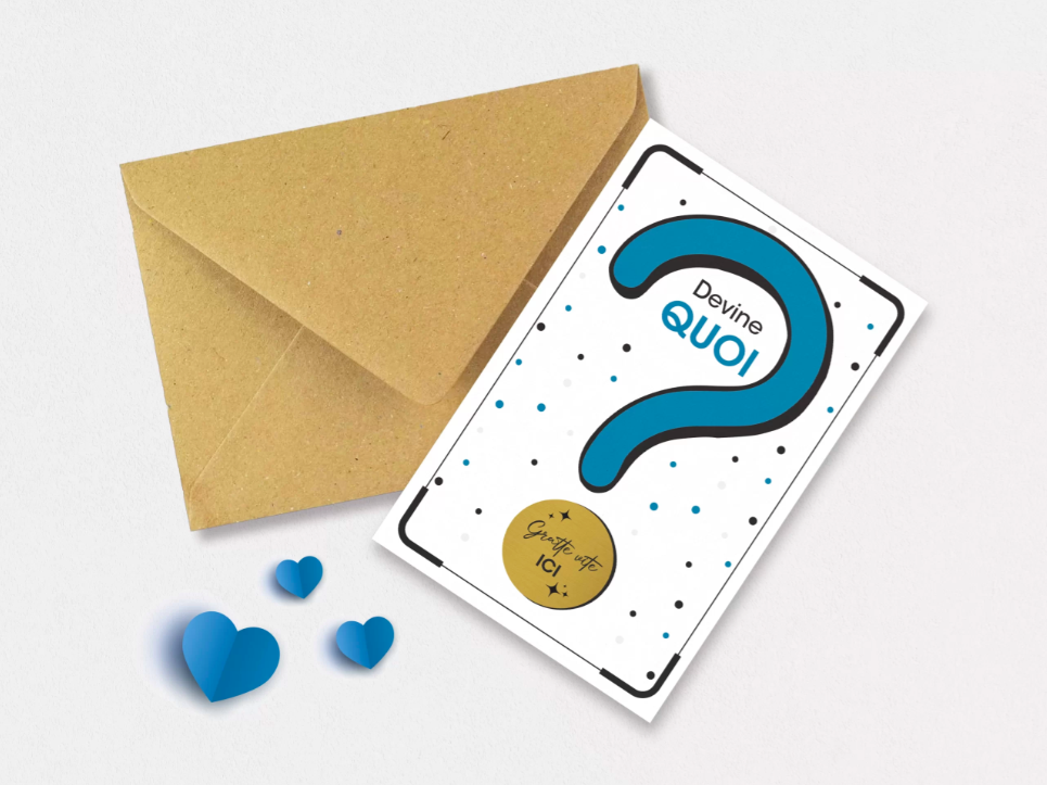Annonce grossesse tonton – Carte à gratter