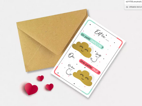 Annonce sexe bébé fille – carte à gratter