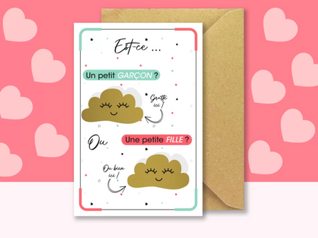 Annonce sexe bébé fille – carte à gratter
