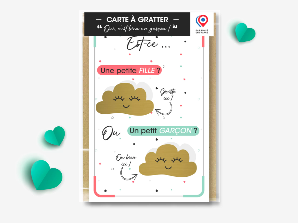 Annonce sexe bébé garçon – carte à gratter