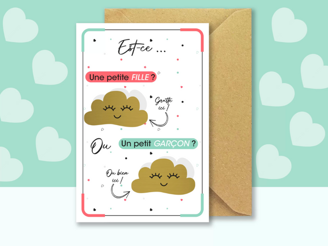 Annonce sexe bébé garçon – carte à gratter