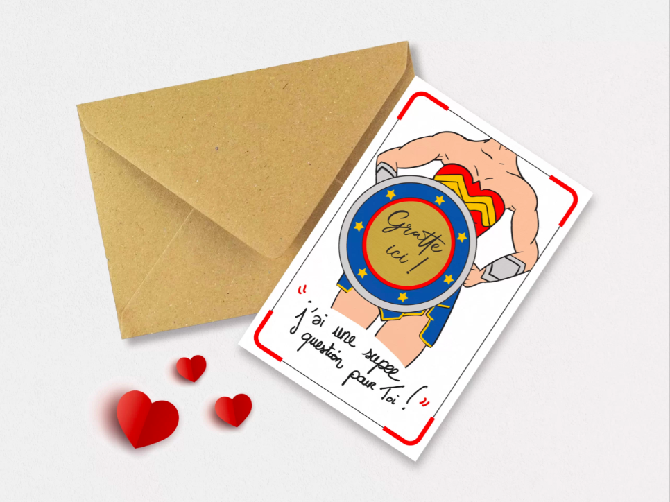 Annonce super marraine – carte à gratter