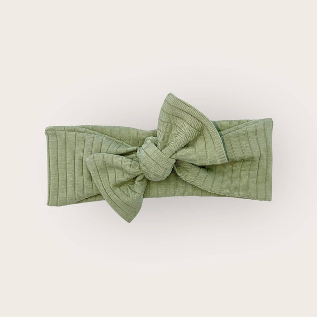 Bandeau en jersey côtelé – Réglable – Olive